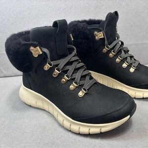 Women's Cole‎ Haan Zerogrand Field Waterproof Hiking boot Nubuck-Shearling 7.5